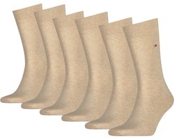 Tommy Hilfiger Sokken Heren Classic Light Beige Belange - 6 Paar Beige sokken - Maat 43/46