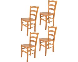 Tommychairs Venice - Eetkamerstoelen - Set van 4 - Bruin - Hout