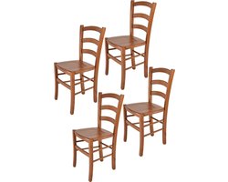 Tommychairs Venice - Eetkamerstoelen - Set van 4 - Kersenhout