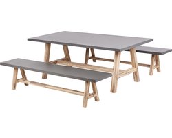 TONNARE - Tuinset 6-zits - Grijs - Beton
