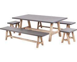TONNARE - Tuinset 8-zits - Grijs - Beton