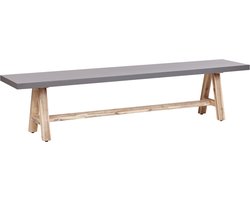 TONNARE - Tuintafel - Licht hout - 200 cm - Beton