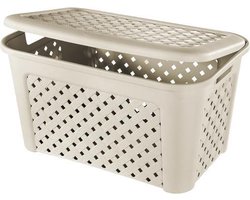 Tontarelli Arianna 45l Rechthoekig Polypropyleen (PP) Beige wasmand