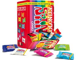 Tony's Chocolonely Tiny Tony's Chocolade Mix - Mix van 10 Chocoladesmaken - Verjaardag Cadeau voor Vrouw of Man - 100 Mini Chocolaatjes Belgische Fairtrade Chocola 900 gram - Geschenkset voor Hem of Haar