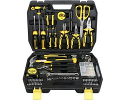 Tool Kit Huishoudelijke Gereedschapsset - 185-Delig - Complete Handgereedschapset Met Opbergkoffer (HYT185)