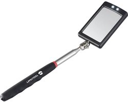 TOOLCRAFT Inspectiespiegel met LED-verlichting, Uittrekbaar Spiegelgrootte: (b x h) 50 mm x 80 mm