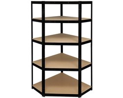 TOOLCRAFT TO-8701224 Stellingkast hoekmodule 175 kg (b x h x d) 700 x 1800 x 700 mm Metaal (poedercoating), MDF Galvani