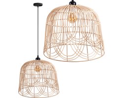 Toolight App1352-1Cp Hanglamp Beige 34,5X39,5X30Cm
