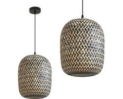 Toolight App1542-1Cp Hanglamp Zwart 25X25X30Cm