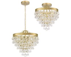 Toolight App1621-3Cp Hanglamp Goud 31,5X31,5X33Cm