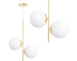 Toolight G118-2Cp Hanglamp - Gouden Wit - 43,6X32,5X42Cm