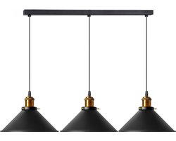 TooLight Hanglamp - 3 lichtpunten - E27 fitting - Zwart - Industrieel design