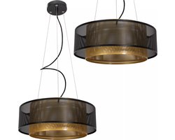 TooLight Moderne hanglamp - aluminium - zwart/goud - 40x15 cm - verstelbare hoogte
