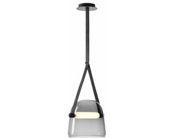 TooLight Moderne hanglamp - Ø 20 cm - grijs/zwart - leren riem - energiezuinige LED