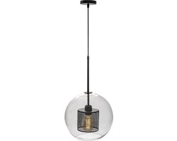 TooLight Moderne hanglamp - zwart - Ø25 cm - glazen kap - industrieel design