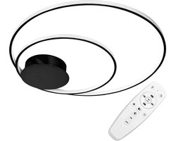 TooLight Stijlvolle plafondlamp met afstandsbediening - zwart/wit - 60 cm - LED - 5000lm+