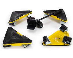 Toolland Meubeltransportset met 4 rolhoeken en hefboom, max. draagkracht 100 kg