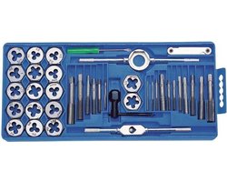 Toolland Tap- en snijmoerenset, inclusief opbergdoos, 40-delig