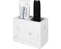 Toothbrush Houder voor Badkamer, Resin Tandborstelstandaard voor Elektrische Tandborstels en Tandpasta Organizer, Geschikt voor Diverse Merken zoals Oral-B en Philips Sonicare