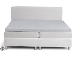 Topcover katoen 140 x 200 Lichtgrijs Standaard - tot 8 cm matrashoogte - Nightkiss