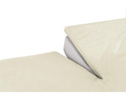 Topcover katoen 200 x 200 Silver Sand BI - inkeping enkel ( tot 8 cm ) Nightkiss