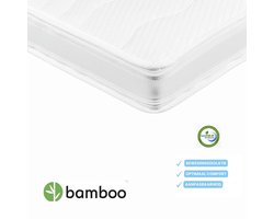 Topdekmatras 160x200cm XXL Bamboo Pure 3D Topper - Hybride - Topmatras Naturalis - 11cm dik - Matras Antibacterieel - Orthopedisch