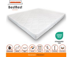 Topdekmatras 180x190 - Topper Nasa Traagschuim - Ademend Tencel Hoes - Ergonomisch & Drukverlagend Topdekmatras - Nasa Memory Foam - Ca 12cm Dik - Bestrest Bedden®