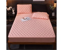 Topdekmatras - Matrasbeschermer - Comfortabel Slapen - Machinewasbaar - 200x220cm - Roze