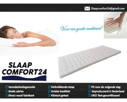 Topdekmatras - Topper NASA-VISCO-GEL 130x200x7cm Zonen /Traagschuim-