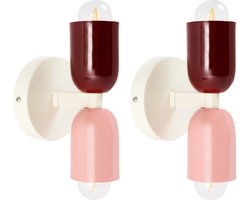 TOPI - Wandlampen set van 2 - Meerkleurig - Metaal