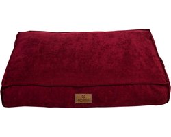 Topmast Velours Soft Serie - Hondenkussen - Bordeaux - Maat XL -116 x 84 cm - Hondenbed - Hondenkussens - Honden Ligbed - Fluweel - Velvet