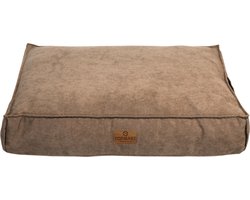 Topmast Velours Soft Serie - Hondenkussen - Kaki - Maat XL -116 x 84 cm - Hondenbed - Hondenkussens - Honden Ligbed - Fluweel - Velvet