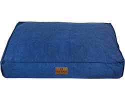 Topmast Velours Soft Serie - Hondenkussen - Navy - Maat L - 97 x 68 cm - Hondenbed - Hondenkussens - Honden Ligbed - Fluweel - Velvet