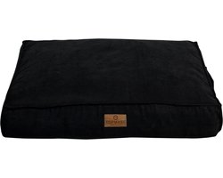 Topmast Velours Soft Serie - Hondenkussen - Zwart - Maat L - 97 x 68 cm - Hondenbed - Hondenkussens - Honden Ligbed - Fluweel - Velvet