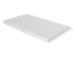 Topmatras - 160x200 - Topper Matras HR Koudschuim -Bamboo Hybrid - Topdekmatras - 9cm - Afritsbaar Wasbaar Tijk - Orthopedisch Purschuim - Anti-allergisch - Topper Hotel XL - Anti Bacterieel