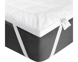 Topmatras 90 x 200 cm Zacht katoenen oppervlak Matrastopper voor matrassen, ademend, wasbaar in de machine