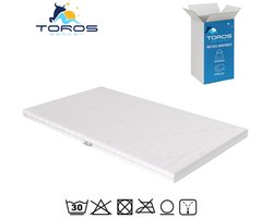 Topmatras - 90x200 - Topper Matras HR Koudschuim -Bamboo Hybrid - Topdekmatras - 9cm - Afritsbaar Wasbaar Tijk - Orthopedisch Purschuim - Anti-allergisch - Topper Hotel XL - Anti Bacterieel