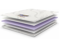 Topmerk Anti allergisch hoteltopper- Nasa Traagschuim topper- (B-keuze) -wasbaar- hoogwaardig 7cm luxe visco hotel topper met een schoonheidsfoutje– Litsjumeaux – 160x200 cm DUURZAMERE KEUZE