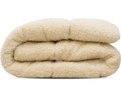 Topmerk wollen onderdeken (B-keuze) Hoogwaardige 100% wollen matrasoplegger. Heerlijk warm en zacht slapen op een luxe woltopper met klein schoonheidsfoutje 90x220 DUURZAMERE KEUZE.