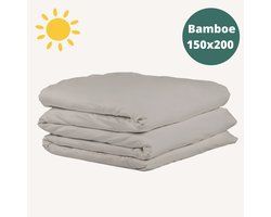 Topnight® Verzwaringsdeken hoes 150 x 200 cm - Bamboe - Lusjes - Heerlijk glad en koel - Hoes voor de zomer + Gratis Kussensloop