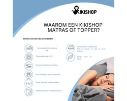 Topper 120x200 - Topdekmatras Hotel XL - Koudschuim HR45 9cm dik - Luxe Tijk - 5 jaar garantie