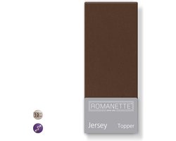 Topper Hoeslaken Romanette Jersey Taupe-140/150 x 200/210/220 cm