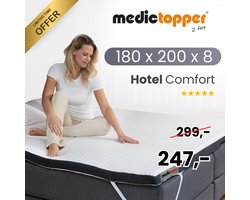 Topper Matras 180x200 cm - Topdekmatras met Verkoelende Gel en Traagschuim voor Ultiem Slaapcomfort en Rugpijnverlichting - Ideaal als Matrasbeschermer voor elke Slaapkamer - Topper 180 x 200 x 8 cm