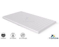 Topper XXL Topmatras Topdek Bamboo Luxe Tijk 160 x 200 x 9cm Koudschuim HR45 Topper Topmatras Topdek 160x200