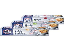 Toppits Aluminium folie 30 cm 24 meter 3 rollen