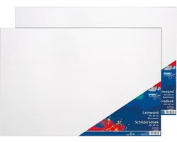 Toppoint Canvas schildersdoek - 2x - 40 x 60 cm - schilderen - doeken op frame