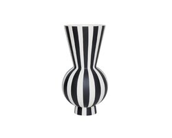 Toppu vaas zwart wit rond 28cm