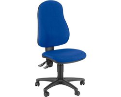 Topstar bureaustoel POINT 600, permanent contactmechanisme, zonder armleuningen, doorlopende zitting, zwart of blauw