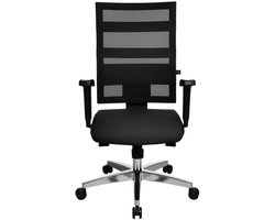 Topstar X-Pander Bureaustoel – Ergonomische Bureaustoel voor Volwassenen -  Draaistoel met Armleuningen - Zilver/Zwart