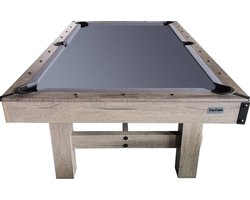 TopTable Dinner Wood Pooltafel 8ft - met bank - 3-delig Leisteen